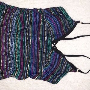 Tankini top multi color